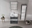 HABITAT ET JARDIN - Armoire de Salle de Bain "Bari 40" - 40 x 32 x 138 cm - Matte Anthracite - vignette