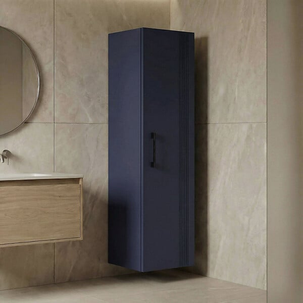 HABITAT ET JARDIN - Armoire de Salle de Bain "Bari 40" - 40 x 32 x 138 cm - Matte Navy Blue - large