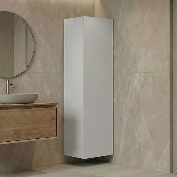 HABITAT ET JARDIN - Armoire de Salle de Bain "Ferla 30" - 30 x 25 x 100 cm - Matte Cashmere - large