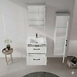 HABITAT ET JARDIN - Armoire de Salle de Bain "Bari 40" - 40 x 32 x 138 cm - Matte White - vignette