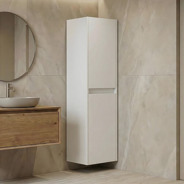 HABITAT ET JARDIN - Armoire de Salle de Bain "Arno 40" - 40 x 27 x 138 cm - White - large