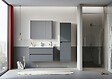 HABITAT ET JARDIN - Armoire de Salle de Bain "Arno 40" - 40 x 27 x 138 cm - Anthracite - vignette