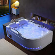 DISTRIBAIN - Baignoire Balnéo asymétrique VULCANO-D 56 jets Whirlpool - vignette