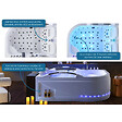 DISTRIBAIN - Baignoire Balnéo asymétrique VULCANO-D 56 jets Whirlpool - vignette