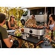 SAHARA - Barbecue à Gaz Portable Compact 2,7kW Grille Fonte Mini Barbecue de Table Inox Kit Planche à Découper Bois 2/4 Personnes Sahara - vignette