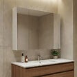 HABITAT ET JARDIN - Meuble Salle de Bain avec Miroir "Arno 100" - 100 x 16 x 66 cm - White - vignette