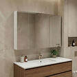 HABITAT ET JARDIN - Meuble Salle de Bain avec Miroir "Bari 100" - 97 x 16 x 66 cm - Matte White - vignette