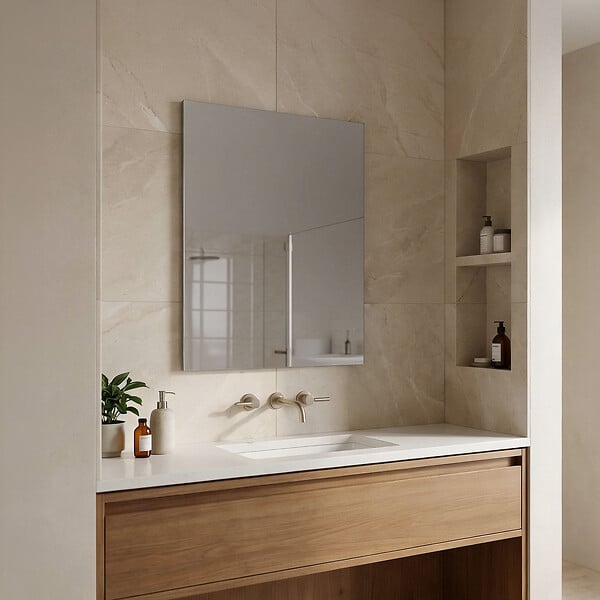 HABITAT ET JARDIN - Miroir Décoratif en Bois "Desna 50" - 55 x 2 x 64 cm - Transparent - large