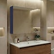 HABITAT ET JARDIN - Meuble Salle de Bain avec Miroir "Bari 80" - 75 x 16 x 66 cm - Matte Navy Blue - vignette