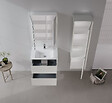 HABITAT ET JARDIN - Meuble Salle de Bain avec Miroir "Arno 60" - 60 x 16 x 66 cm - Cashmere - vignette