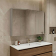 HABITAT ET JARDIN - Meuble Salle de Bain avec Miroir "Bari 100" - 97 x 16 x 66 cm - Matte Cashmere - vignette