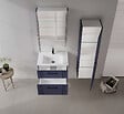 HABITAT ET JARDIN - Meuble Salle de Bain avec Miroir "Bari 60" - 60 x 16 x 66 cm - Matte Navy Blue - vignette