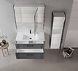 HABITAT ET JARDIN - Meuble Salle de Bain avec Miroir "Bari 100" - 97 x 16 x 66 cm - Matte Anthracite - vignette