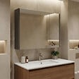 HABITAT ET JARDIN - Meuble Salle de Bain avec Miroir "Arno 80" - 79 x 16 x 66 cm - Grey / Anthracite - vignette