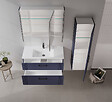 HABITAT ET JARDIN - Meuble Salle de Bain avec Miroir "Bari 100" - 97 x 16 x 66 cm - Matte Navy Blue - vignette
