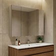 HABITAT ET JARDIN - Meuble Salle de Bain avec Miroir "Desna 100" - 97 x 16 x 66 cm - Sand - vignette