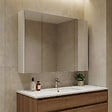 HABITAT ET JARDIN - Meuble Salle de Bain avec Miroir "Arno 100" - 100 x 16 x 66 cm - Cashmere - vignette