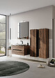 HABITAT ET JARDIN - Miroir Décoratif en Bois "Galia 80" - 60 x 14 x 100 cm - Dark Walnut - vignette