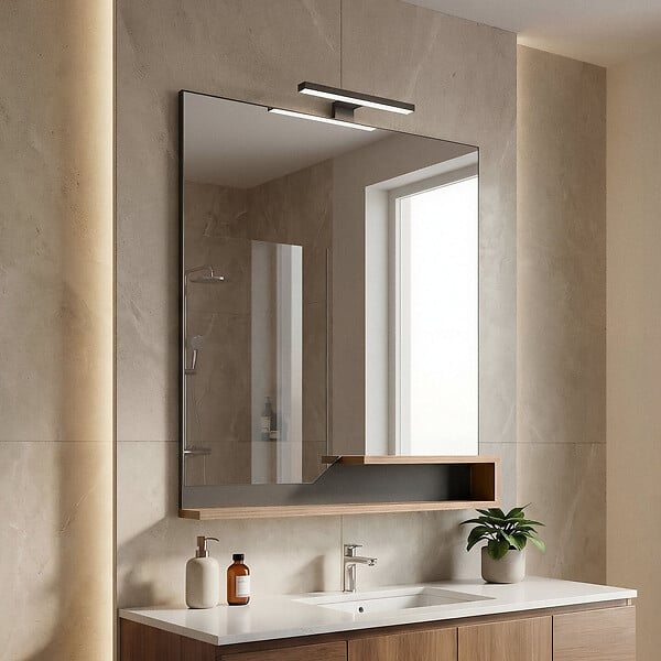 HABITAT ET JARDIN - Miroir Décoratif en Bois "Galia 80" - 60 x 14 x 100 cm - Oak - large