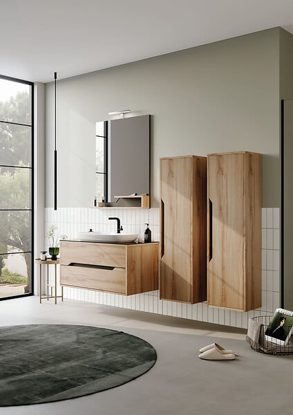 HABITAT ET JARDIN - Miroir Décoratif en Bois "Galia 80" - 60 x 14 x 100 cm - Oak - large