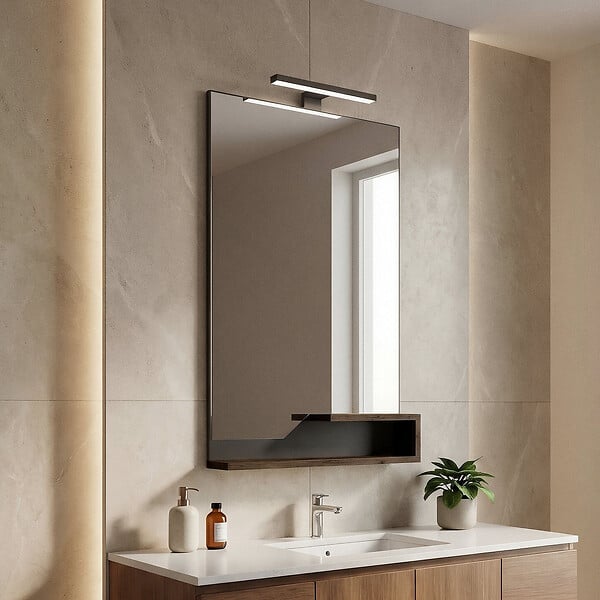 HABITAT ET JARDIN - Miroir Décoratif en Bois "Galia 60" - 60 x 14 x 100 cm - Dark Walnut - large