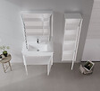 HABITAT ET JARDIN - Meuble Salle de Bain avec Miroir "Arno 80" - 79 x 16 x 66 cm - White - vignette