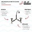 OLFA - Mélangeur à pont Tiffany Chromé lavabo ou cuisine - vignette
