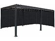 HABITAT ET JARDIN - Pergola bioclimatique avec 9 persiennes en aluminium "Kensington" - 3 x 6 m - Gris - vignette