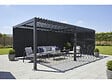 HABITAT ET JARDIN - Pergola bioclimatique avec 9 persiennes en aluminium "Kensington" - 3 x 6 m - Gris - vignette