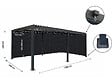 HABITAT ET JARDIN - Pergola bioclimatique avec 9 persiennes en aluminium "Kensington" - 3 x 6 m - Gris - vignette