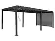 HABITAT ET JARDIN - Pergola bioclimatique avec rideau en aluminium "Kensington" - 3 x 6 m - Gris - vignette