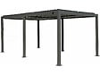 HABITAT ET JARDIN - Pergola bioclimatique avec rideau en aluminium "Kensington" - 3 x 6 m - Gris - vignette