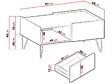 HABITAT ET JARDIN - Table basse "Narine L" - 97 X 45 X 65 cm - Blanc - vignette