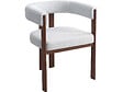 HABITAT ET JARDIN - Fauteuil de salle à manger imitation bois "Neora" - Gris clair - vignette