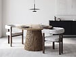 HABITAT ET JARDIN - Fauteuil de salle à manger imitation bois "Neora" - Gris clair - vignette