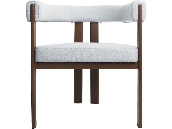 HABITAT ET JARDIN - Fauteuil de salle à manger imitation bois "Neora" - Gris clair - large