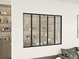 HABITAT ET JARDIN - Verrière atelier en aluminium "Panorama" - 150 x 105 cm - Noir - vignette