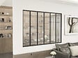 HABITAT ET JARDIN - Verrière atelier en aluminium "Panorama" - 180 x 130 cm - Noir - vignette