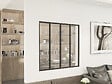 HABITAT ET JARDIN - Verrière atelier en aluminium "Panorama" - 120 x 105 cm - Noir - vignette