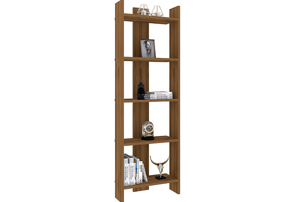 HABITAT ET JARDIN - Bibliothèque en bois "Virba" - 52 x 22 x 149 cm - Noyer - large