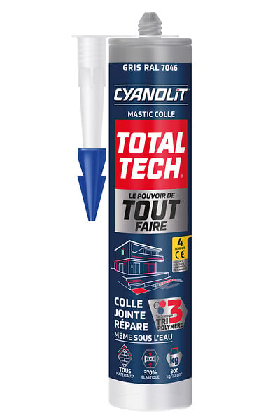 CYANOLIT - Colle de fixation ultra polymère - Gris - 290ml - large