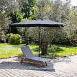 HAPPY GARDEN - Parasol droit HAPUNA rectangulaire 2x3m noir - vignette