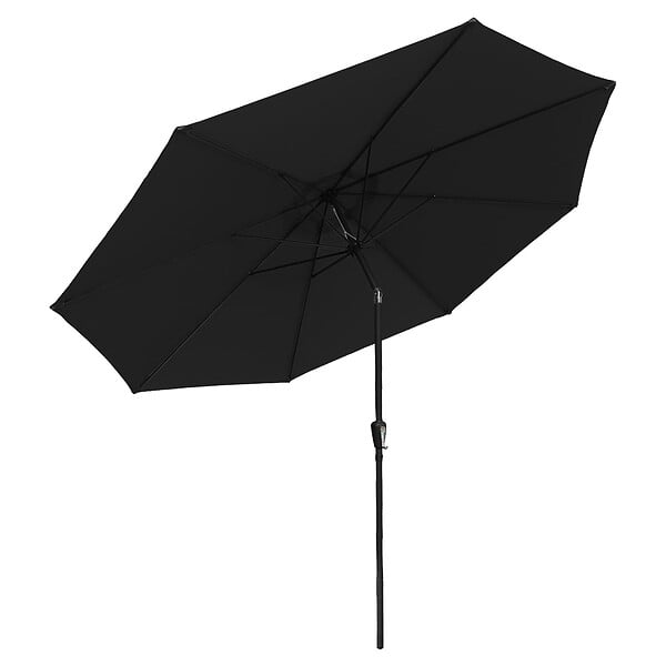 HAPPY GARDEN - Parasol droit HAPUNA rond 3,30m de diamètre noir - large