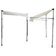 HAPPY GARDEN - Store banne pour balcon CHENE 3 × 1,2m - Toile beige et structure grise - vignette