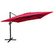 HAPPY GARDEN - Parasol déporté MOLOKAI carré 3x3m fuchsia + housse - vignette