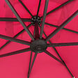 HAPPY GARDEN - Parasol déporté MOLOKAI carré 3x3m fuchsia + housse - vignette