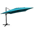 HAPPY GARDEN - Parasol déporté MOLOKAI carré 3x3m bleu + housse - vignette