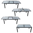 HAPPY GARDEN - Salon de jardin FIRENZE extensible en textilène gris 8 places - aluminium anthracite - vignette