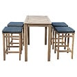 HAPPY GARDEN - Mange debout ARUBA en acacia 4 places - coussins gris - vignette