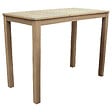 HAPPY GARDEN - Mange debout ARUBA en acacia 4 places - coussins gris - vignette